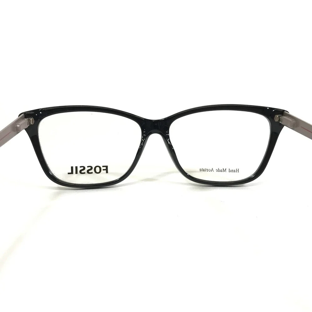 Fossil Eyeglasses Frames FOS6031 263 Black Grey Cat Eye Full Rim 54-14-145